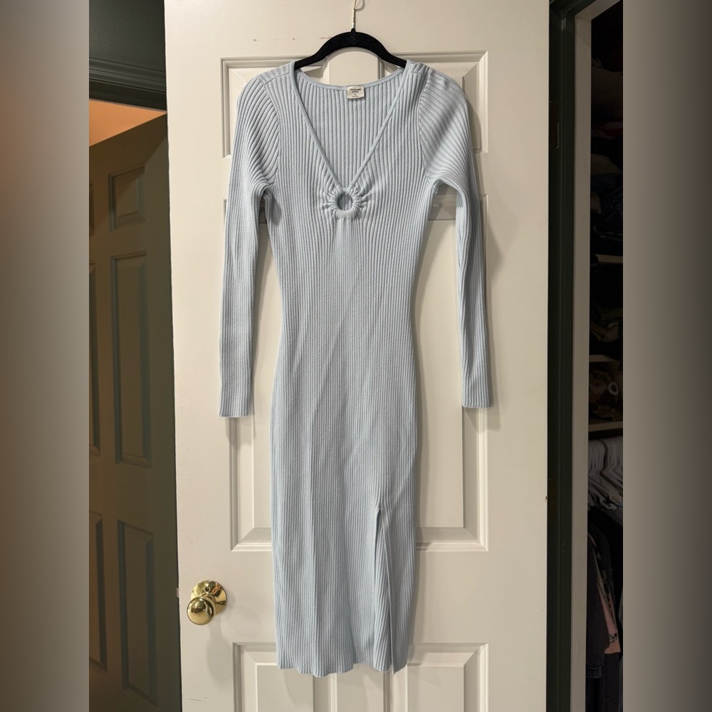 Abercrombie & Fitch Light Blue Long Sleeve Dress